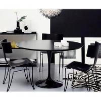 Mesa De Jantar Tulipa Redonda 150cm - Laqueada Preto - 2