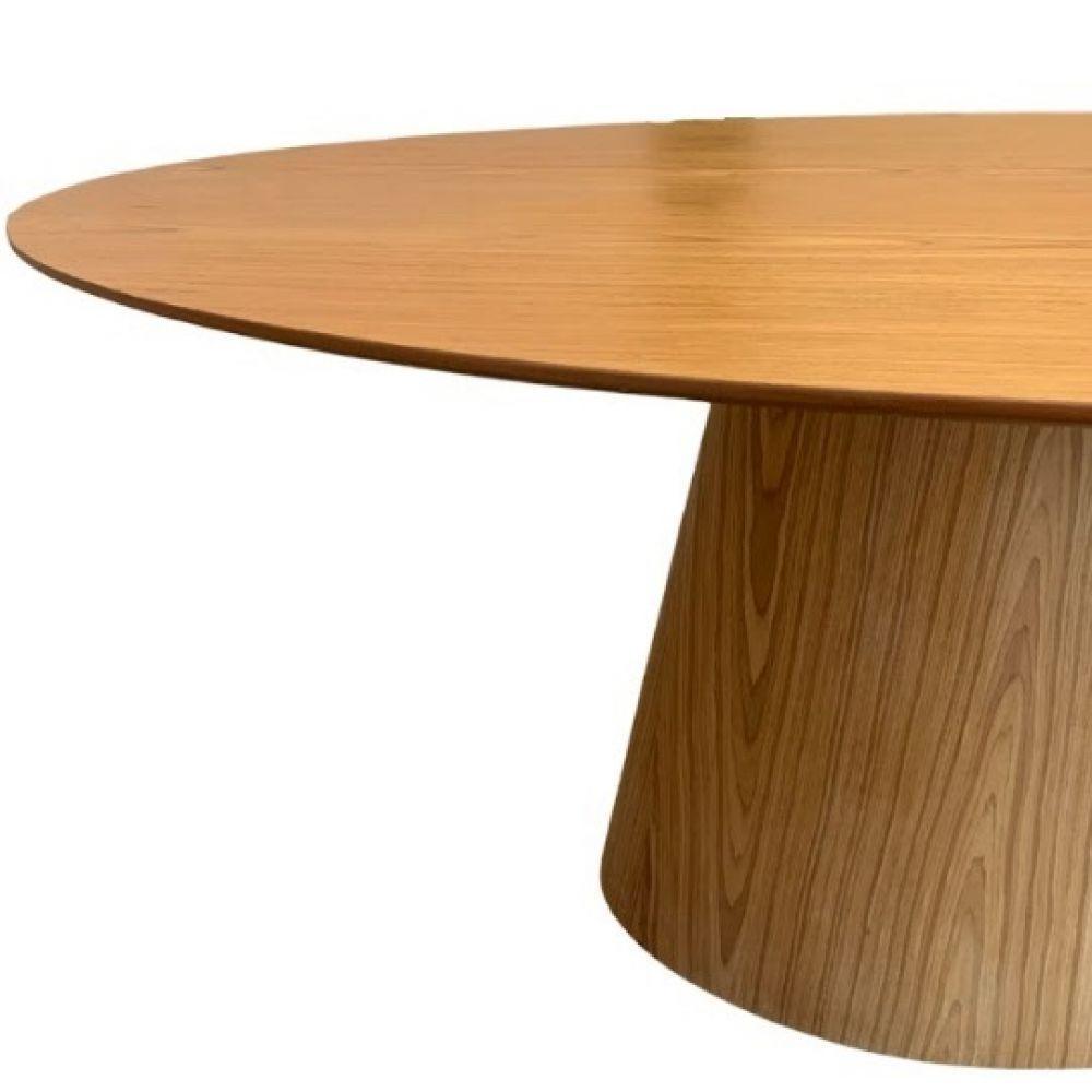 Mesa De Jantar Cone Oval 244x137 Cm Mdf Cor Marrom - 3