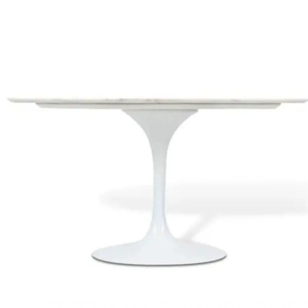 Mesa De Jantar Tulipa Oval 244X137cm Laqueada Branco - 1