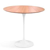 Mesa Lateral Tulipa Saarinen Redonda 51 cm Freijó Branco - 1