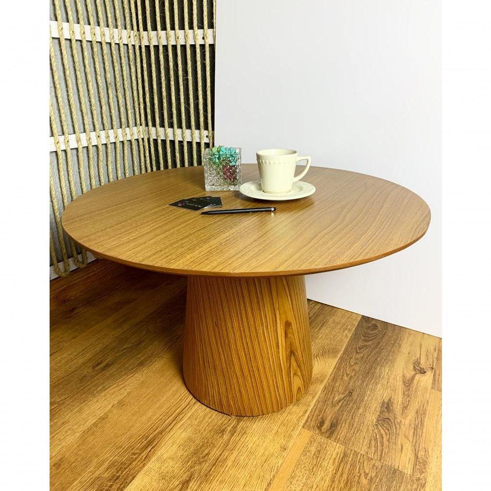 Mesa Cone De Centro Tampo 50Cm Mdf Freijó Marrom - 2