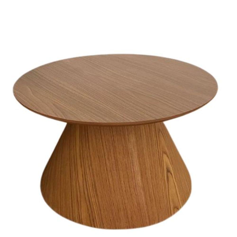 Mesa Cone De Centro Redonda 60Cm Tampo Freijó Marrom - 1