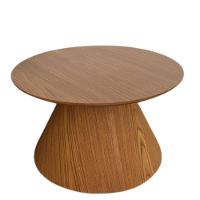 Mesa Cone De Centro Redonda 60Cm Tampo Freijó Marrom - 1