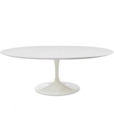 Mesa De Jantar Tulipa Saarinen Oval 160X90cm Laqueada Branco