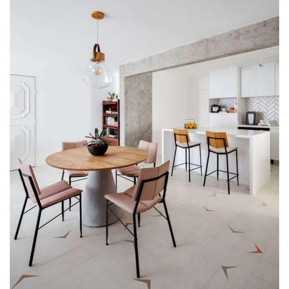 Base Mesa Cone Cimento Queimado Tampos Cinza - 1