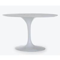 Base De Mesa De Jantar Saarinen Oval Para Tampo De 160x90 Até 244x122 Cm Branca Cor Branco - 1