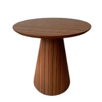 Mesa Cone Lateral Laminada Em Madeira Natural Pau Ferro Linear Tampo 51 Cm Cor Marrom - 5