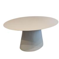 Mesa de Jantar Cone Oval 160x90cm Laqueada Branco - 1