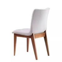 Cadeira De Jantar Cercatto Revestida Em Tecido Suede Cor Cinza Claro - 2