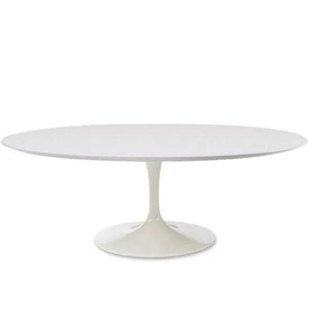 Mesa de Jantar Tulipa Oval 198x122cm Laqueada Branco - 1
