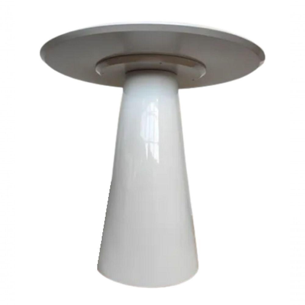 Mesa De Apoio Cone Laqueada - Tampo 60cm Altura 70cm Branco - 2