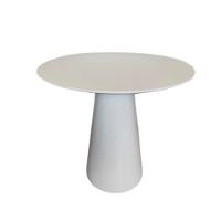 Mesa De Apoio Cone Laqueada - Tampo 60cm Altura 70cm Branco - 1