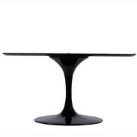 Base De Mesa De Jantar Saarinen Oval Para Tampo De 160x90 Até 244x122 Cm Preto Cor Preto - 1