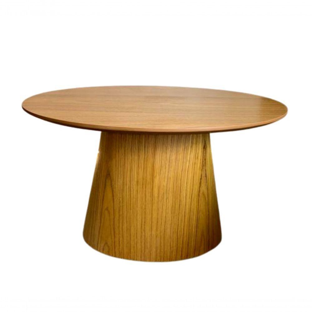 Mesa Cone De Centro Oval 137X90cm Tampo Freijó Marrom - 2