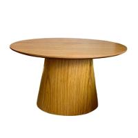 Mesa Cone De Centro Oval 137X90cm Tampo Freijó Marrom - 2