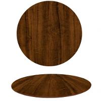 Tampo Em Mdf Redondo 70 Cm - Pau Ferro Cor Marrom - 1