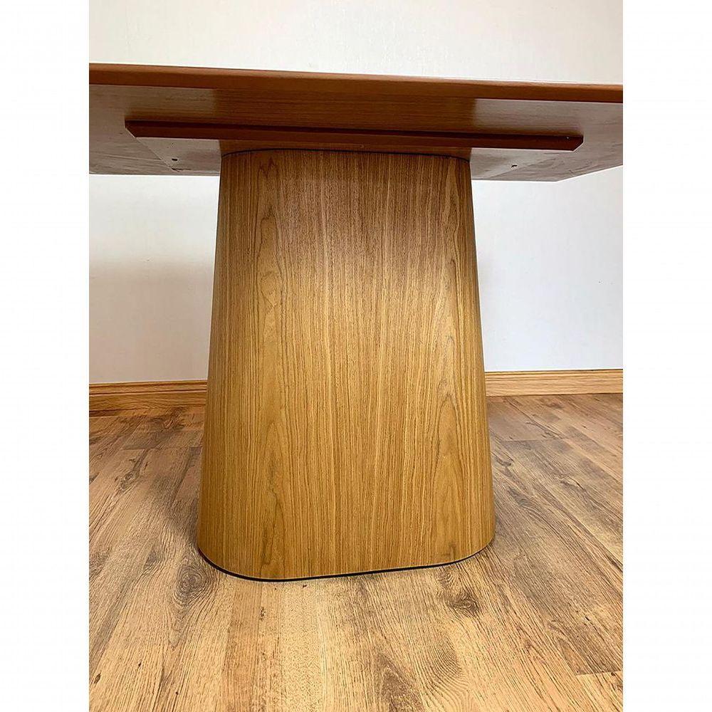 Mesa De Jantar Cone 160X90 Base Freijó Tampo Freijó Marrom - 2