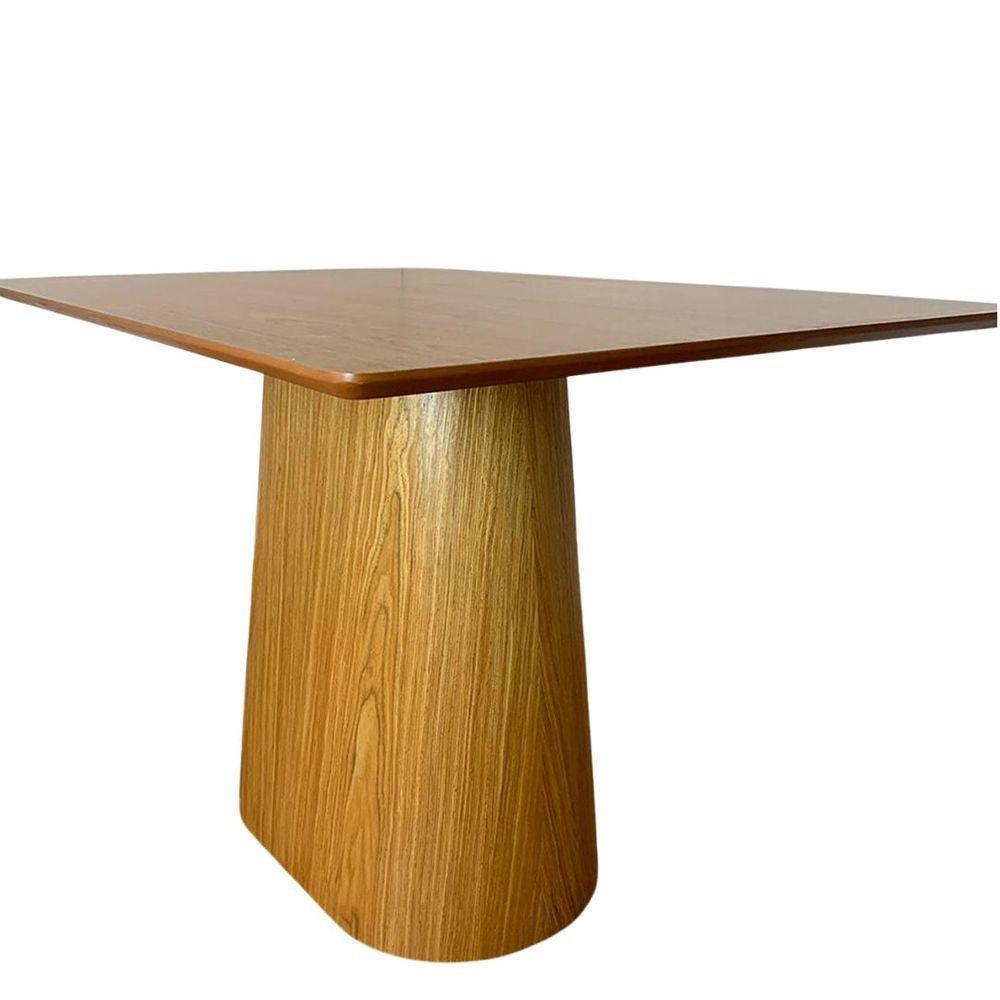 Mesa De Jantar Cone 160X90 Base Freijó Tampo Freijó Marrom - 5