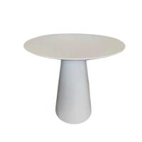 Mesa de Apoio Cone Laqueada Tampo 70cm 60cm Branco - 1