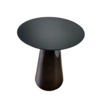 Mesa de Apoio Cone Laqueada Tampo 70cm 60cm Preto - 1