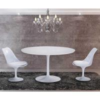 Mesa de Jantar Tulipa Redonda 130cm Laqueada Branco - 2