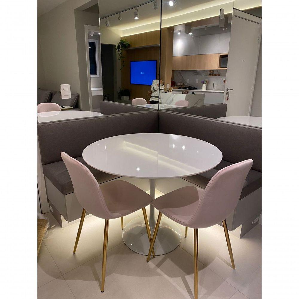 Mesa De Jantar Tulipa Saarinen Redonda 70 Cm Branco - 2