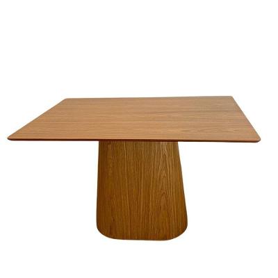 Mesa De Jantar Cone 180X100 Base Freijó Tampo Freijó Marrom
