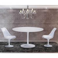 Mesa De Jantar Tulipa Saarinen Redonda 110Cm Laqueada Branco - 5