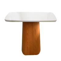 Mesa De Jantar Cone Retangular 210X110cm Tampo Laqueado Branco Branco - 1