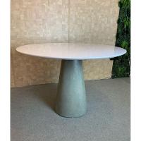 Mesa De Jantar Cone Cimento Queimado 110 Cm Laqueado Branco - 5