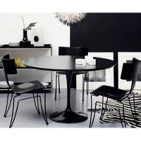 Mesa de Jantar Tulipa Redonda 150cm Laqueada Preto - 2