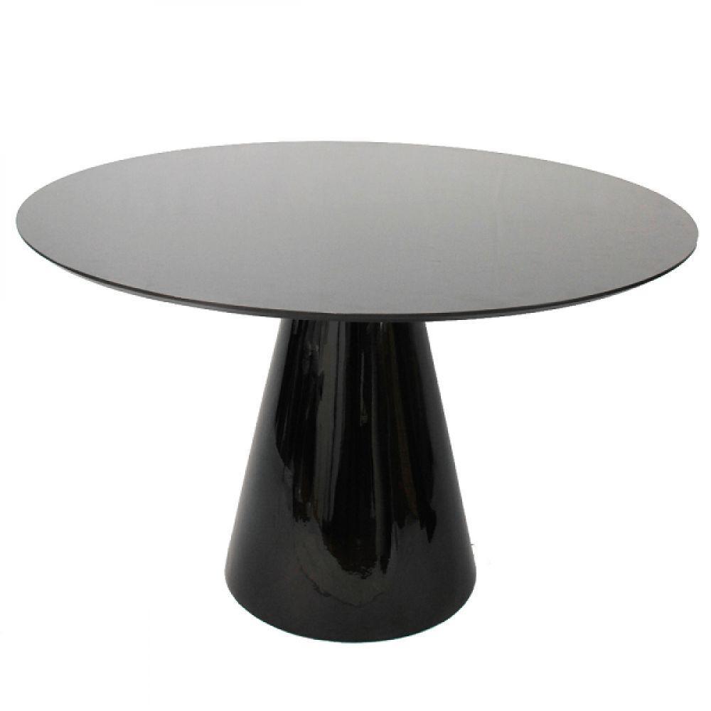 Mesa de Jantar Cone 70cm Laqueada Preto - 1
