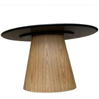 Mesa de Jantar Cone Oval 120x80cm Tampo Base Madeira Preto - 2
