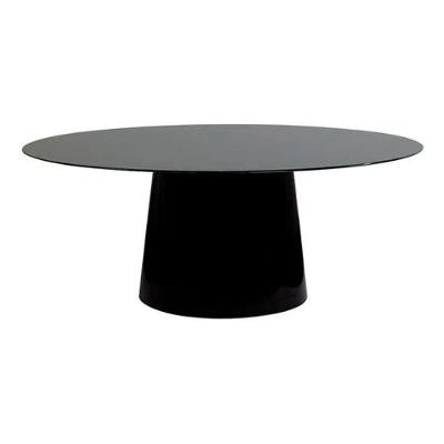 Mesa De Jantar Cone Oval 120x80 Cm Laqueada Preto