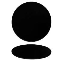 Tampo Em Mdf Oval 244x137 Cm - Laqueada Cor Preto - 1