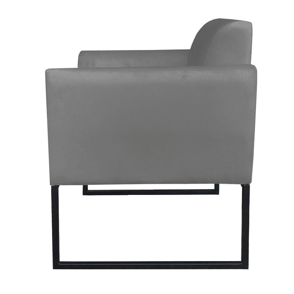 Kit 01 Namoradeira e 01 Poltrona Marisa Suede Base - 6