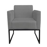 Kit 01 Namoradeira e 01 Poltrona Marisa Suede Base - 3