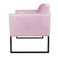 Kit 01 Namoradeira e 01 Poltrona Marisa Suede Base - 6