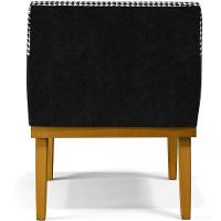 Kit 02 Poltronas Base Mel Suede Pied Poule Couríssimo Preto