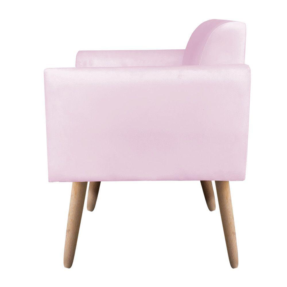 Kit 01 Namoradeira e 02 Poltronas Marisa Suede Pés Palito - 5