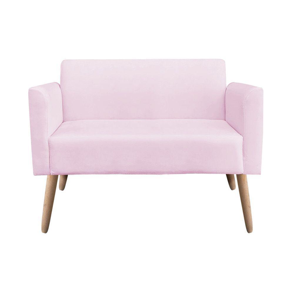 Kit 01 Namoradeira e 02 Poltronas Marisa Suede Pés Palito - 6