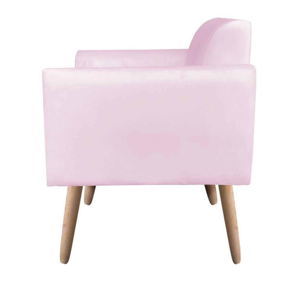 Kit 01 Namoradeira e 02 Poltronas Marisa Suede Pés Palito - 8