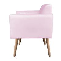 Kit 01 Namoradeira e 02 Poltronas Marisa Suede Pés Palito - 5