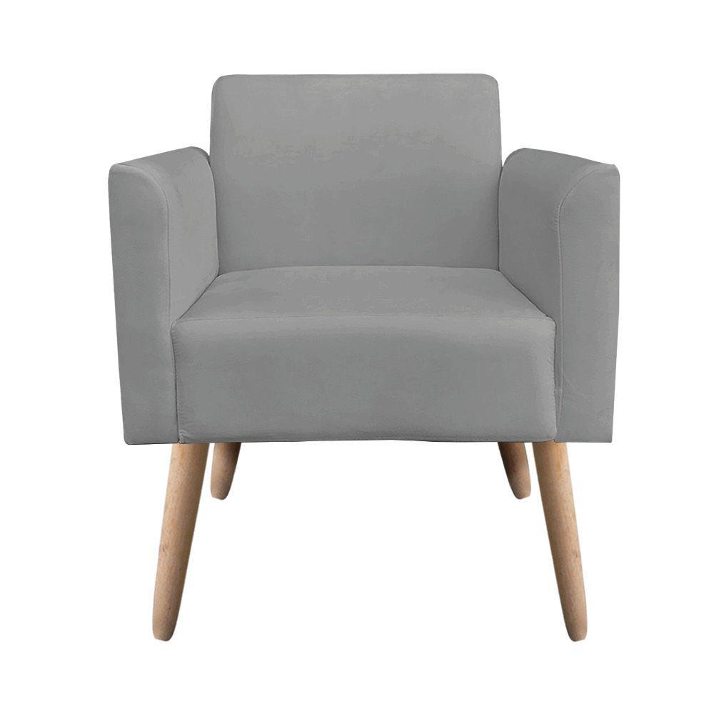 Kit 01 Namoradeira e 02 Poltronas Marisa Suede Pés Palito - 3