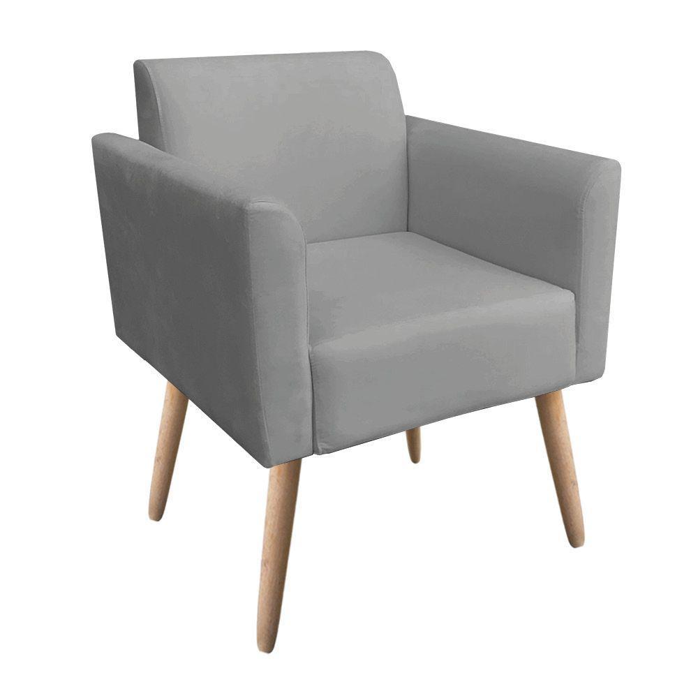 Kit 01 Namoradeira e 02 Poltronas Marisa Suede Pés Palito - 4