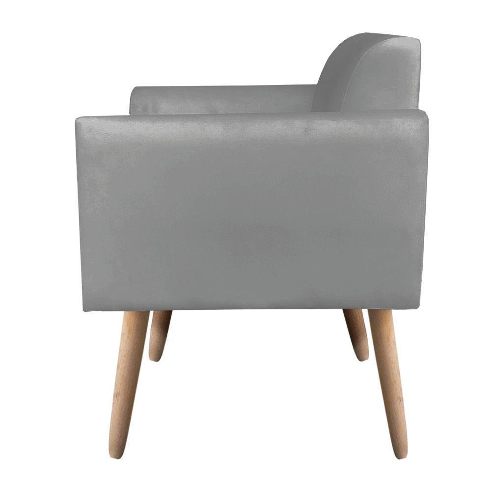 Kit 01 Namoradeira e 02 Poltronas Marisa Suede Pés Palito - 8