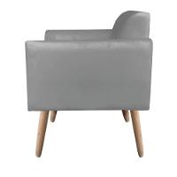 Kit 01 Namoradeira e 02 Poltronas Marisa Suede Pés Palito - 5