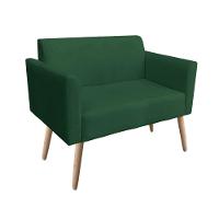 Kit 01 Namoradeira e 02 Poltronas Marisa Suede Pés Palito - 13