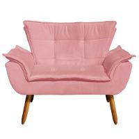 Kit 01 Namoradeira e 02 Poltronas Opala Suede Pés Palito - 6