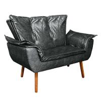 Kit 01 Namoradeira E 02 Poltronas Opala Corano Preto - 9